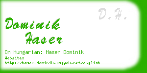dominik haser business card